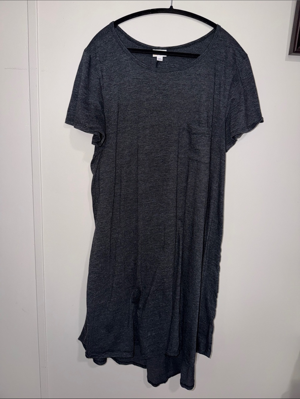 LuLaRoe Charcoal Short Sleeve Midi Dress